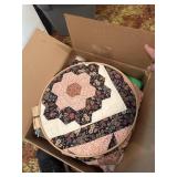 Box of embroidery supplies