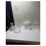 Vintage Star Burst water pitcher, Butter dish,