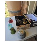 Candle holders and music box