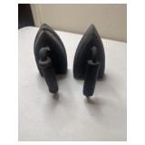 3 Vintage Irons- used as book ends