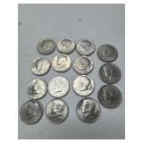 15- .50 cent pieces- 70