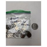 1 Bicentennial Eisenhower Dollar and 32 quarters