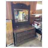 Vintage dresser with mirror 45"x20"x76"