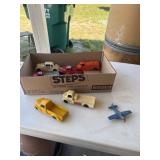 Vintage Tin toy cars and plane