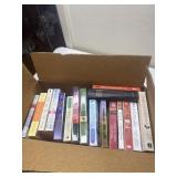 Paper back books and a Bible