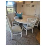 63" farm house table and 4 chairs