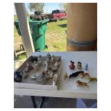 Figurines and animals all small