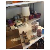 Wood Box, locks with keys salt lamp and more