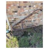 Metal walk behind plow