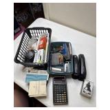 Texas Instruments calculator and office supplies