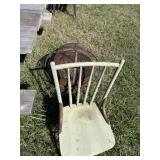 Wood chair and fire pit