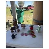 Oriental doll, tea pot, doll house desk, wind