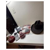 Caller ID phone, first aid kit, hats and more