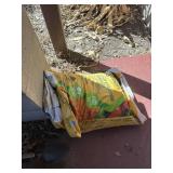 Potting soil, mail boxes  planters and tray