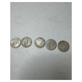 5 silver quarters