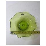 Blenko Handcraft green bowl