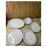 Longaberger Pottery serving platters and bowls