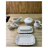 Longaberger Potter toothpick holders, butter dish,