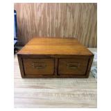 14ï¿½x15ï¿½x5.5ï¿½ vintage wood card file box and