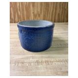 Antique Early Pottery Blue White rose  Waffle