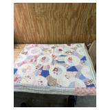 Vintage Quilt has wear approx 64ï¿½x72ï¿½
