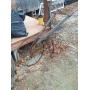 Vintage iron wheel cult and beet fork