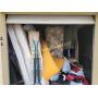 Mattresses, frame, boxes, totes, ironing board, mi
