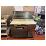 Refrigerated Stainless Prep Table w/ Cutting Board