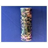 Tumbler Cup - Skinny 20 oz Dark Purple Flowers