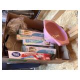 Contents of Box - Wax Paper , Strainer & more