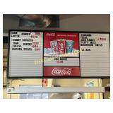 Coca-Cola Menu Sign - Lots Of Letters included