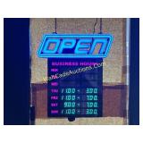 Neon Business Hours Sign