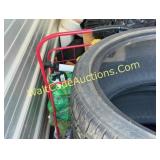 TIRES, BOXES, ROLLING CARTS