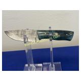 Knife w/ sheath Damascus Steel 4 inch Blade.