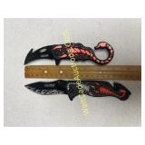 Twin Scorpion Tactical Knives- each featuring a