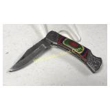 Damascus Steel 4in Blade Folding Pocket Knife