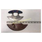 Damascus Steel 6 in Blade Ulu Pizza Cutter