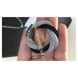 Silver & Black Rope Pendant Necklace