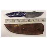 Damascus Steel 4 in Blade Hunting Knife