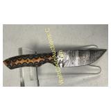 Damascus Steel 4 in Blade Hunting Knife