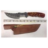 Damascus Steel 7 in Blade Hunting Knife