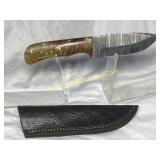 Damascus steel fixed-blade EDC (Everyday Carry)