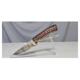 Damascus steel - 4 inch blade Utility Knife,