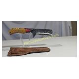 Damascus Steel - 3.5 in. Bull Cutter Knife,
