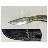 Damascus steel 4 Inch BLade knife wood handle