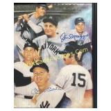 x2 Dimaggio/Mantle 8x10 Signed Artwork COA