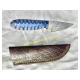 Damascus Fixed Blade hunting  Knife - 4 inch