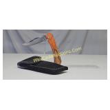 Damascus has steel pocket knife blade is 4in l