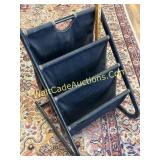 Magazine Rack Approx 22 tall and 16 wide - black