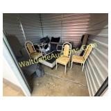 VINTAGE TABLE WITH CHAIRS, COUCHES